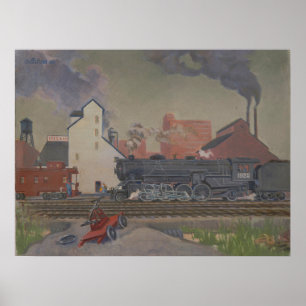 Affiche Cheval de fer - Kulhanek Train Art