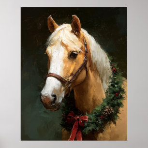 Affiche Cheval de fête élégant avec couronne