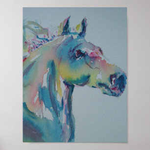 Affiche Cheval de plusieurs couleurs