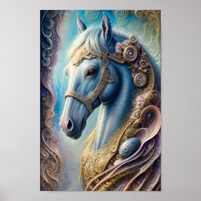 Affiche Cheval de tête - 02 - Art d'Imaginaire (Devant)
