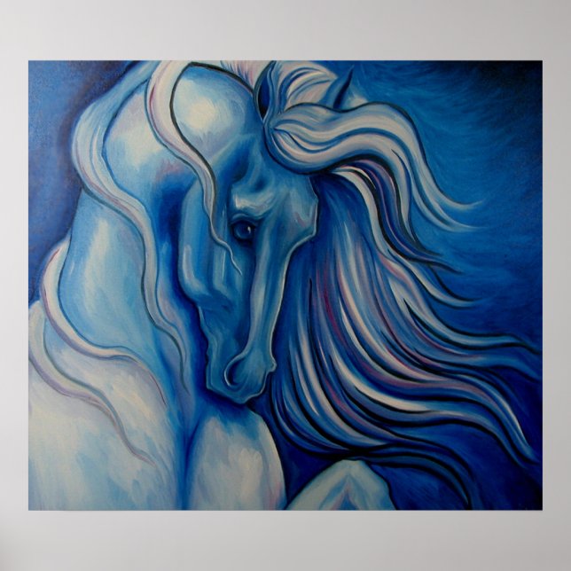 Affiche Cheval de théâtre bleu (Devant)