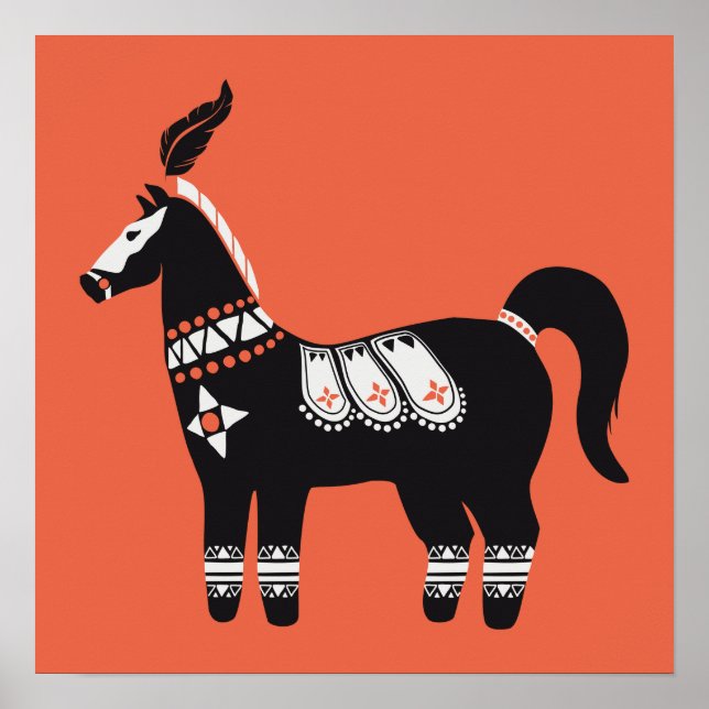 Affiche Cheval décoré (Devant)