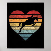 Cheval du Coucher du soleil rétro cavalier équestr