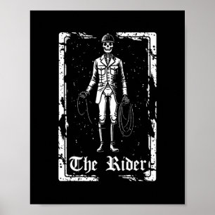 Affiche Cheval Équitation cavalier - Skeleton Tarot Card