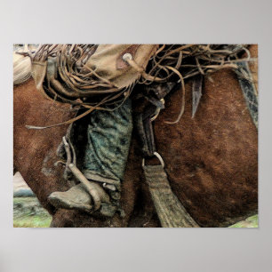 Affiche Cheval équitation Western Rodeo Cowboy
