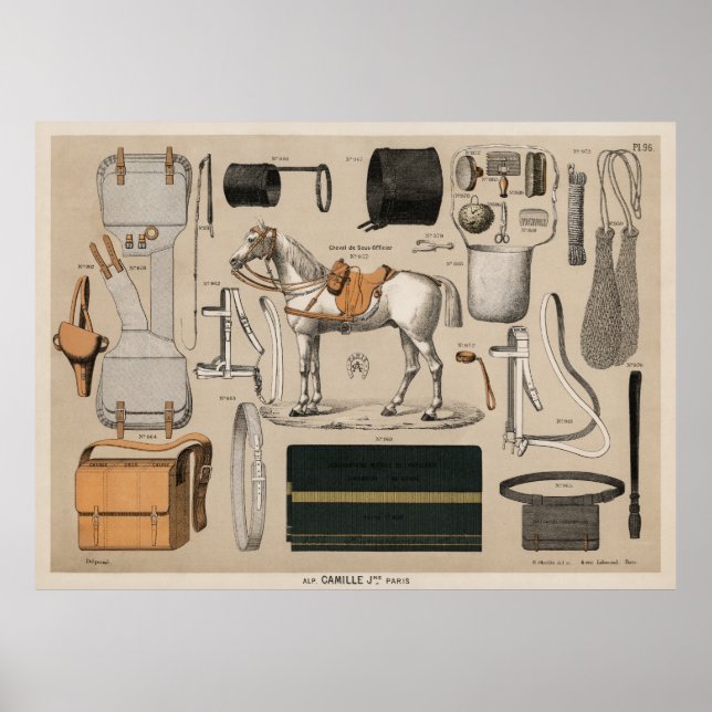 Affiche Cheval et fournitures (Devant)