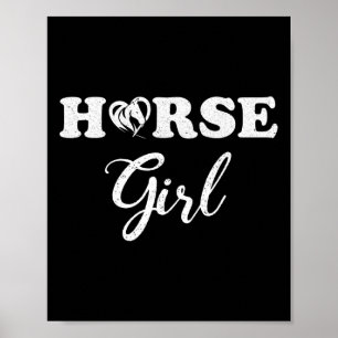 Affiche Cheval Fille Equestre Cheval équitation Lover Hors