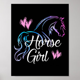 Affiche Cheval fille Equestrian Ado Tween Femmes Enfant H