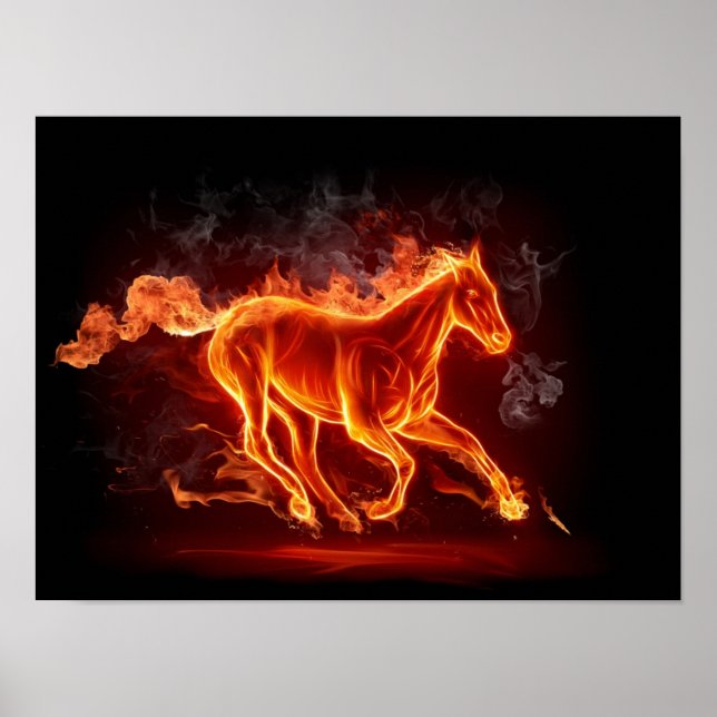 Affiche Cheval flamboyant (Devant)