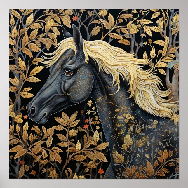 Affiche Cheval forestier (Devant)