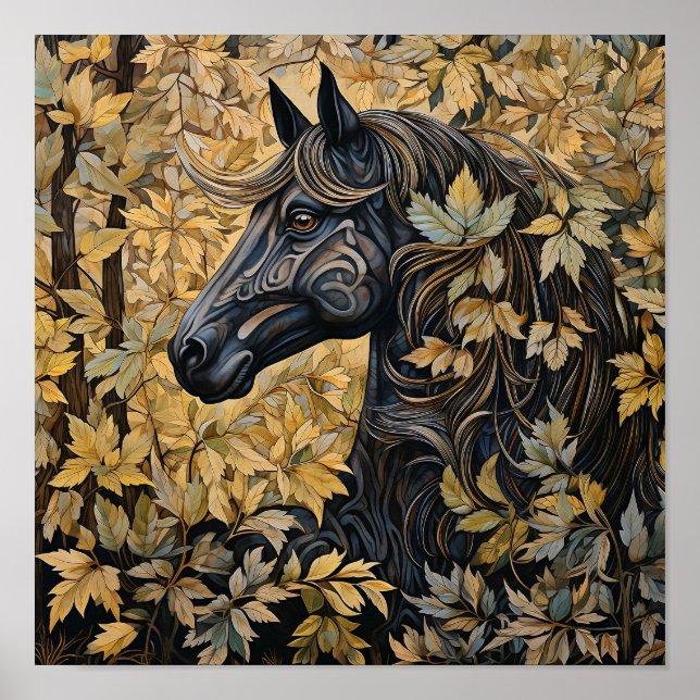 Affiche Cheval forestier (Devant)