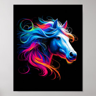 Affiche Cheval Girl équitation