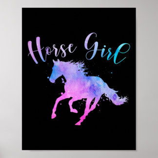 Affiche Cheval Girl Funny Horse Lover Equestre Rider Sayi