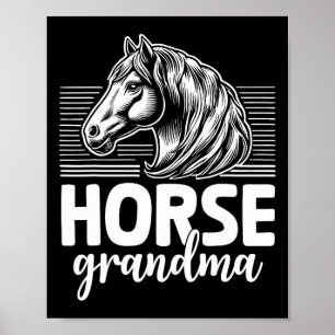 Affiche Cheval Grand-mère Chevaux équitation