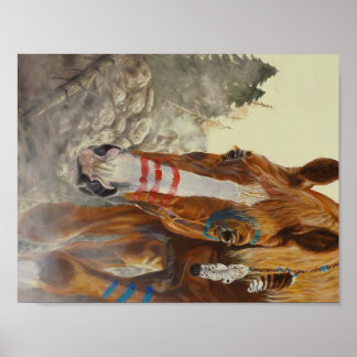 Affiche Cheval indien