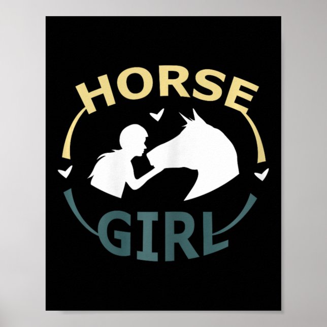 Affiche Cheval Je Suis Un Cheval Fille Cheval Adulte Femme (Devant)