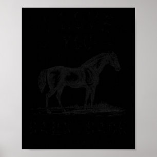 Affiche Cheval Je T'Aime À La Grange Et Les Filles Dos Hor