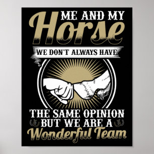 Affiche Cheval Lover Cadeau Femmes équestre Fille cheval H