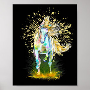 Affiche Cheval Lover Cowgirl Rodéo Horseback équitation Eq