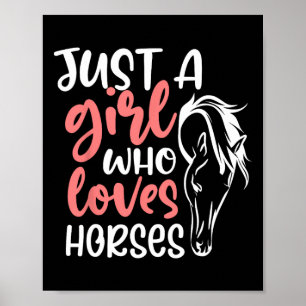 Affiche Cheval Lover Equestre Équitation équitation Girls