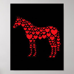 Affiche Cheval Lover Heart Cadeau Horseback Rider & Ri