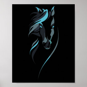 Affiche Cheval Majestueux Pour Les Filles D'Équitation Et