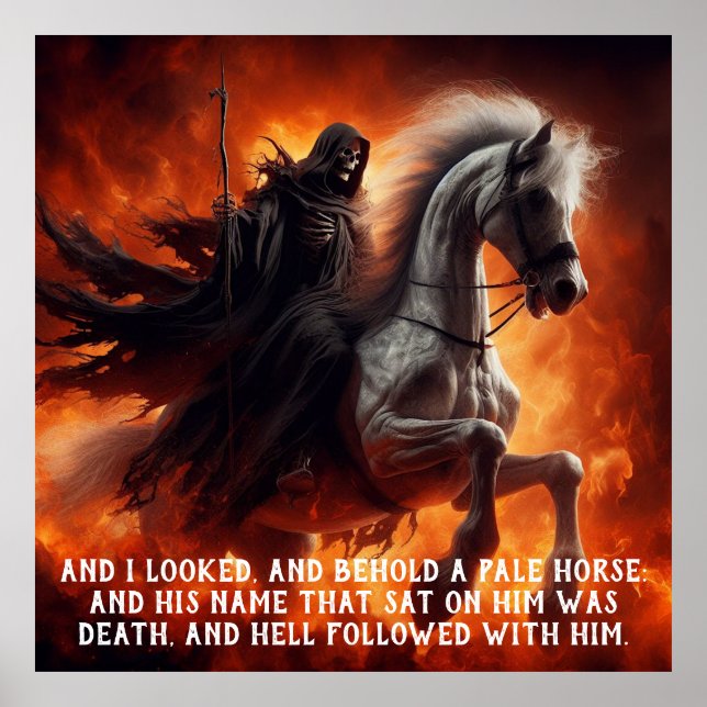 Affiche Cheval pâle et cavalier (Devant)