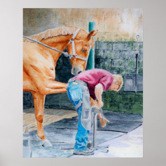 Affiche Cheval pédicure