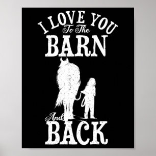 Affiche Cheval Riding Lover Farmer Je T'Aime À La Grange A