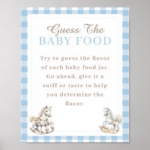 Affiche Cheval Rocheux Devinez Le Baby shower Alimentaire