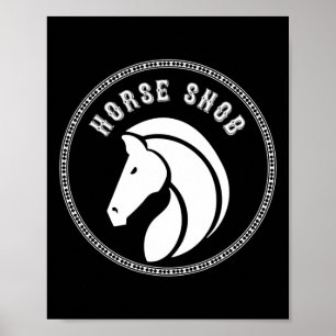 Affiche Cheval Snob Pony Équitation Vêtements Equestre