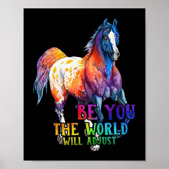 Affiche Cheval Soyez Vous Le Monde Ajustera (Devant)