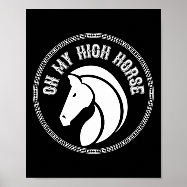 Affiche Cheval Sur Mon Haut Cheval Pony Horseck Équitation (Devant)