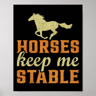 Affiche Cheval vintage Gardez-moi stable1