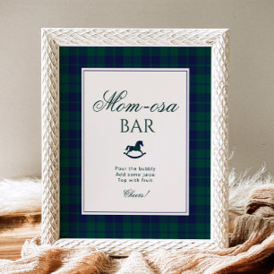 Affiche Cheval vintage Plaid Momosa bar