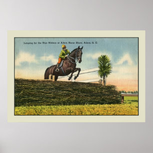 Affiche Cheval vintage Saut Aikin SC