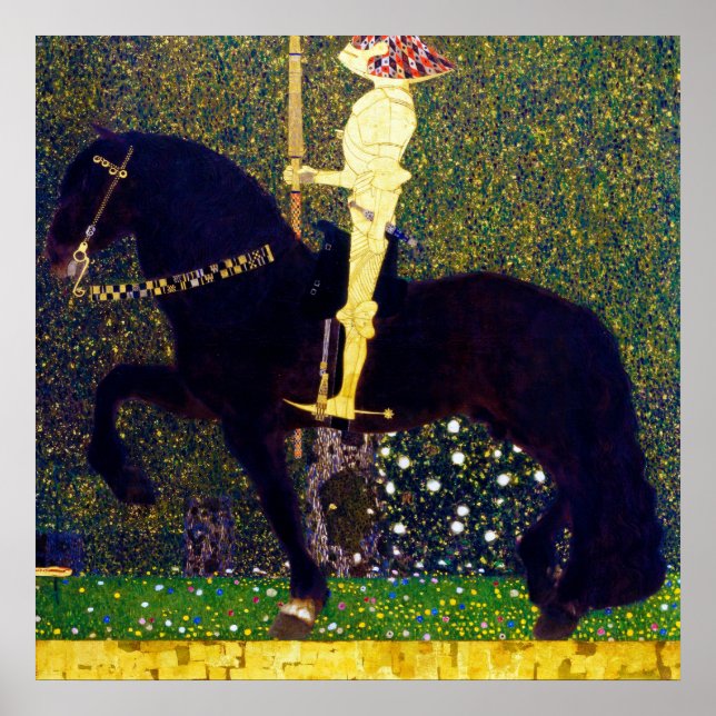 Affiche Chevalier d'or, Gustav Klimt (Devant)
