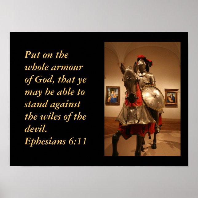 Affiche Chevalier en armure brillante ! La protection des  (Devant)