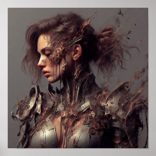 Affiche Chevalier Femelle A.I. Caillée De Boue (Devant)