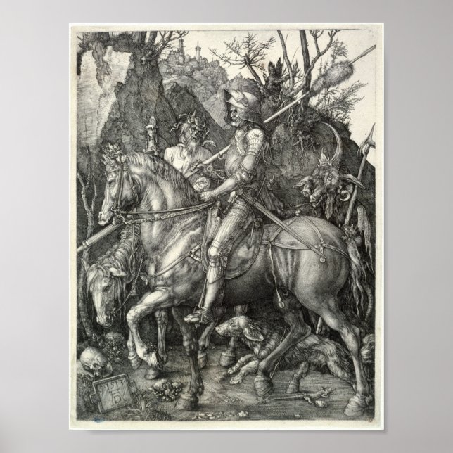 Affiche Chevalier, mort et diable (Durer 1513) (Devant)