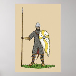Affiche Chevalier normand médiéval vers 1066