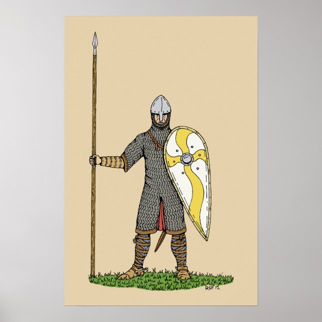 Affiche Chevalier normand médiéval vers 1066 (Devant)