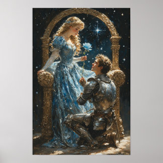 Affiche Chevalier Romantique et Princesse