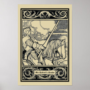 Affiche Chevalier vintage à cheval par W.H. Robinson