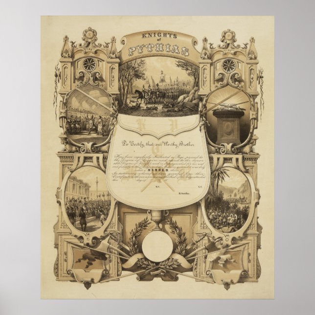 Affiche Chevaliers de Pythias par James Fuller Queen (Devant)