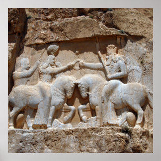 Affiche Chevaliers Perses, Monument du Roi Ardashir, Iran
