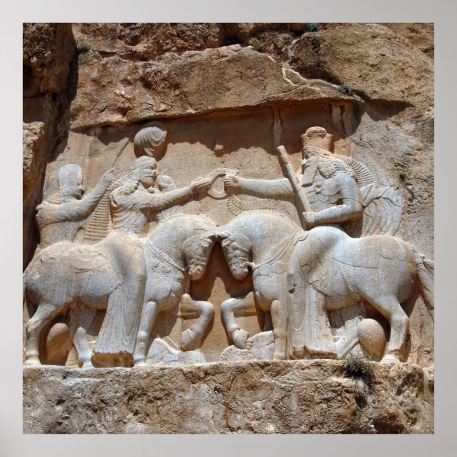 Affiche Chevaliers Perses, Monument du Roi Ardashir, Iran (Devant)