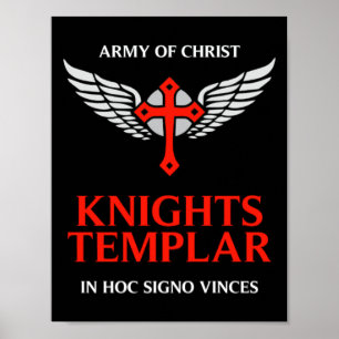 Affiche Chevaliers Templiers Insigne personnalisé unique