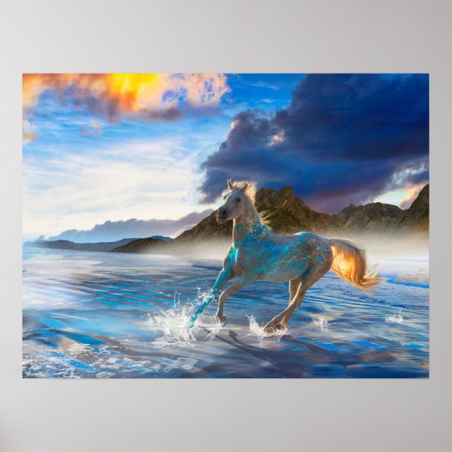 Affiche Chevaux arabes de l'île Stellar #2 (Devant)