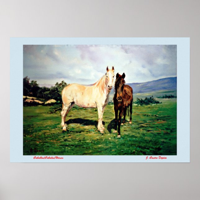 Affiche Chevaux/Cabalos/Horses (Devant)